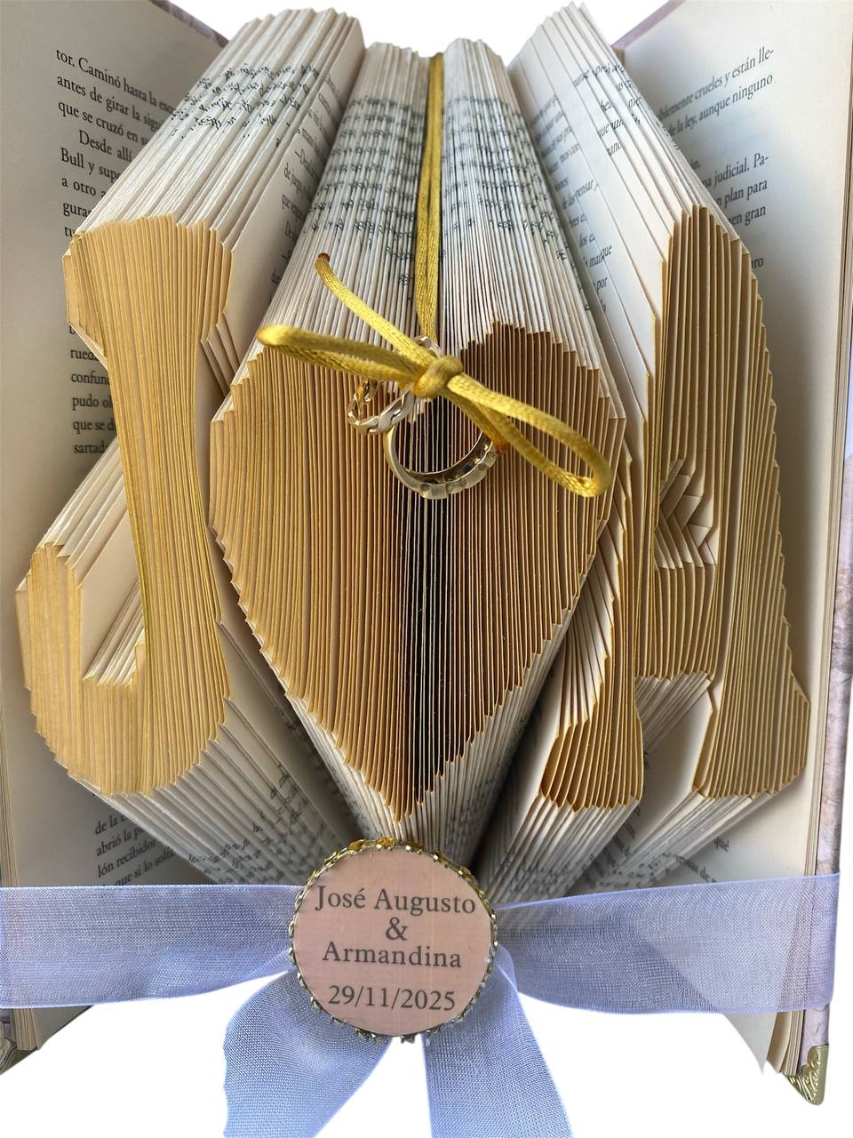Book Art Porta Alianzas Personalizado