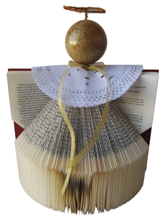 🌟 Angelito de Libros – Decoración Navideña Artesanal