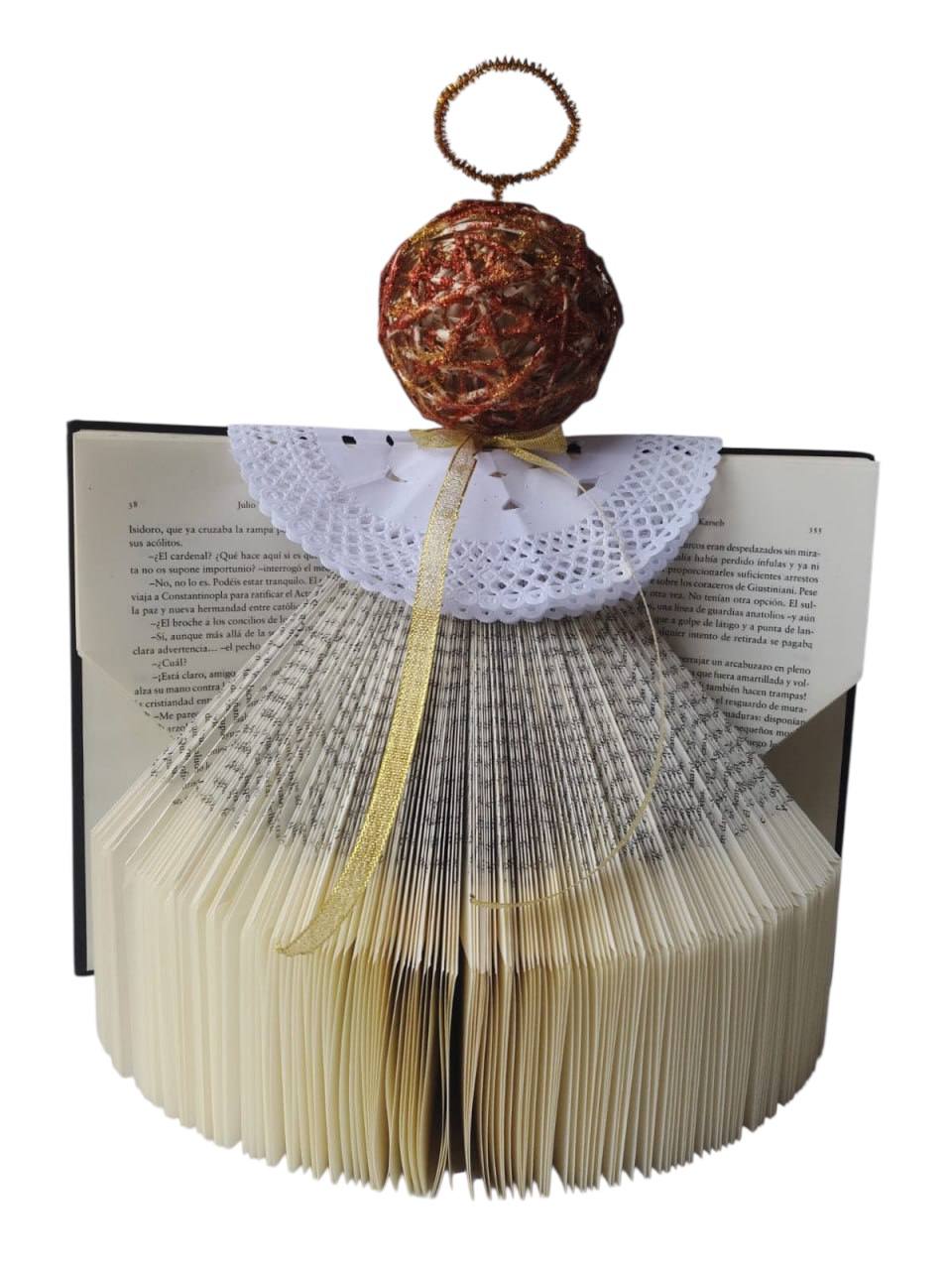 🌟 Angelito de Libros – Decoración Navideña Artesanal